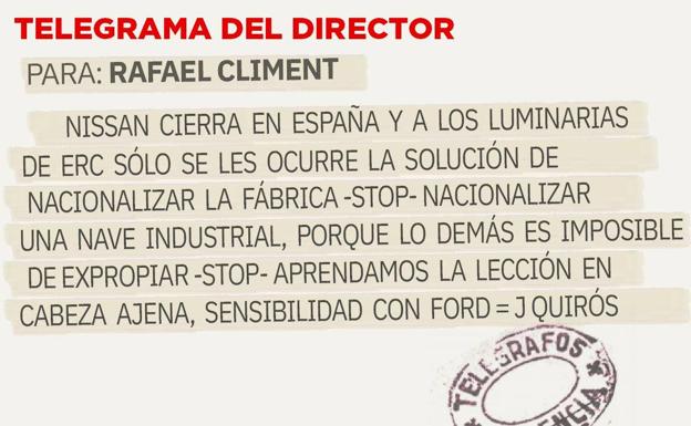 Telegrama para Rafael Climent