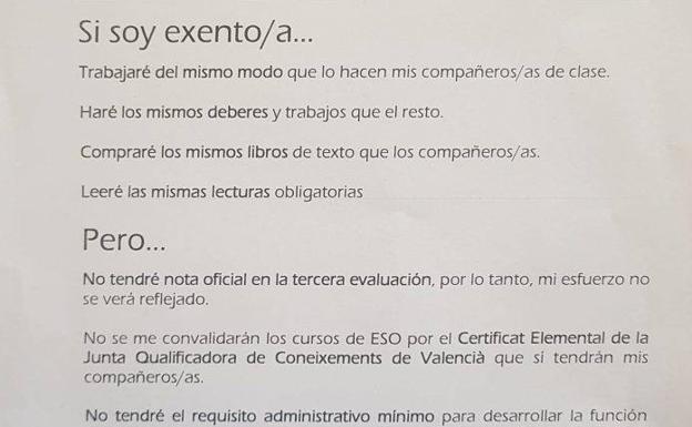 «Si no estudias valenciano te quedarás atrás respecto a tus compañeros»