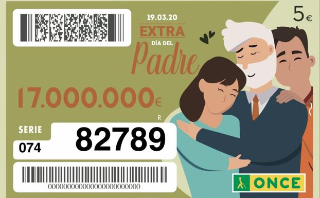 Sorteo Extraordinario del Día del padre de la ONCE: número premiado con 17 millones y 99 premios más de 40.000 euros