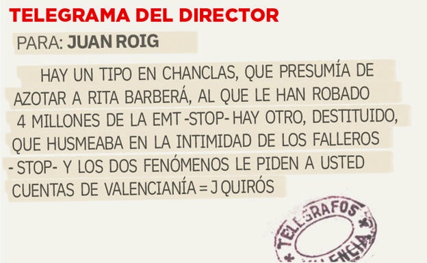 Telegrama para Juan Roig