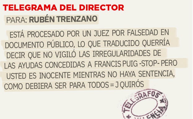 Telegrama para Rubén Trenzano