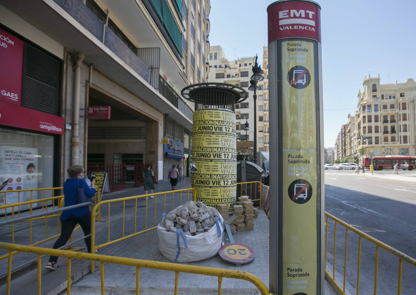 Empiezan las obras de peatonalización de la plaza San Agustín de Valencia