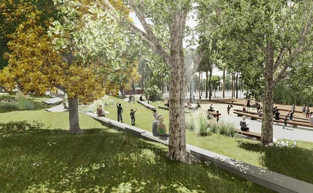 Nueva cara para el Parque del Oeste de Valencia: más sombras y menos hormigón