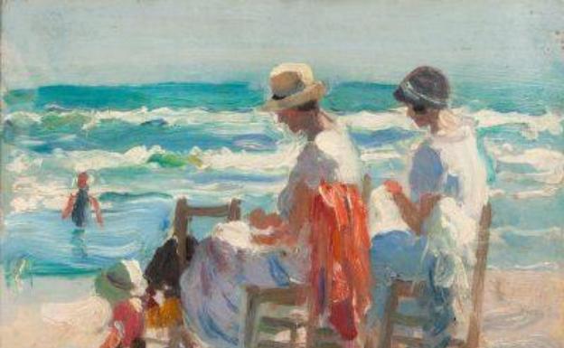 'Haciendo labores frente al mar', de Sorolla, encuentra comprador por 155.000 euros