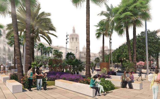 Una empresa recurre y pide paralizar las obras de la plaza de la Reina