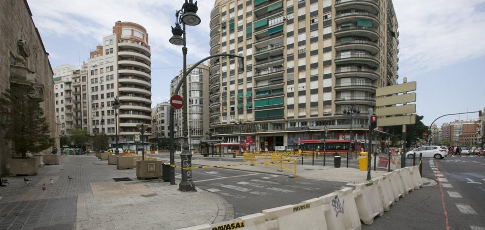 Las obras de la plaza de San Agustín obligan a desviar una decena de líneas de la EMT