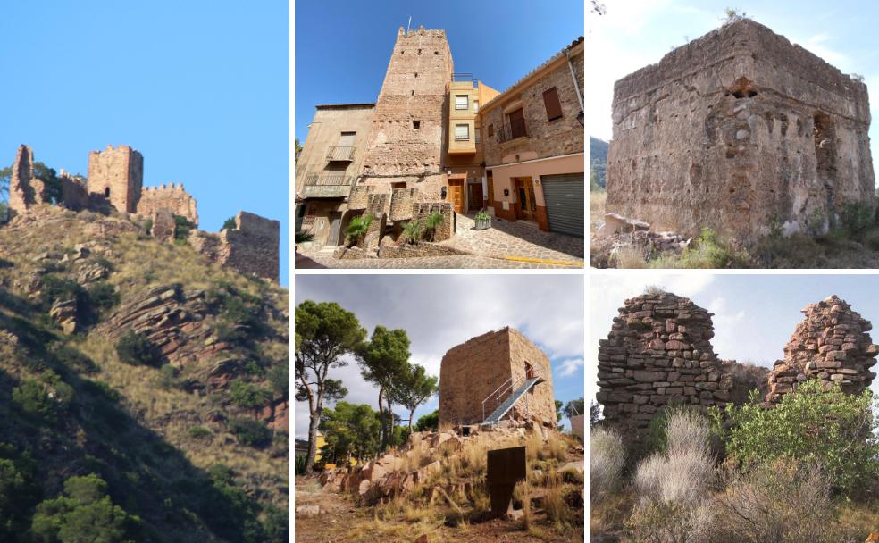 El pueblo valenciano del castillo islámico y sus cuatro torres almohades