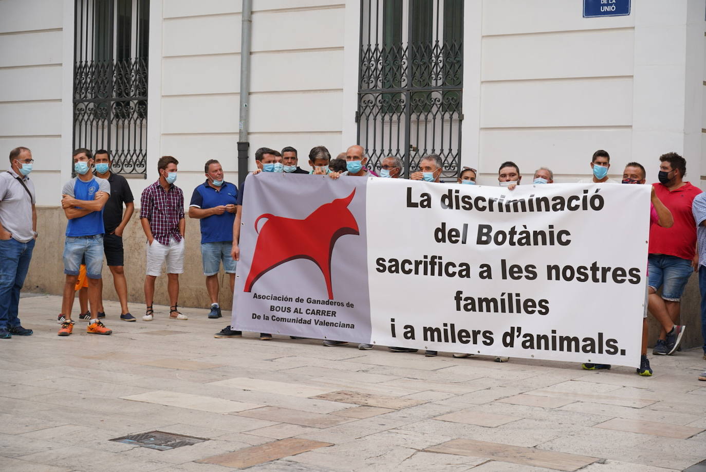 Protesta de taurinos por la cancelación de los festejos en Valencia