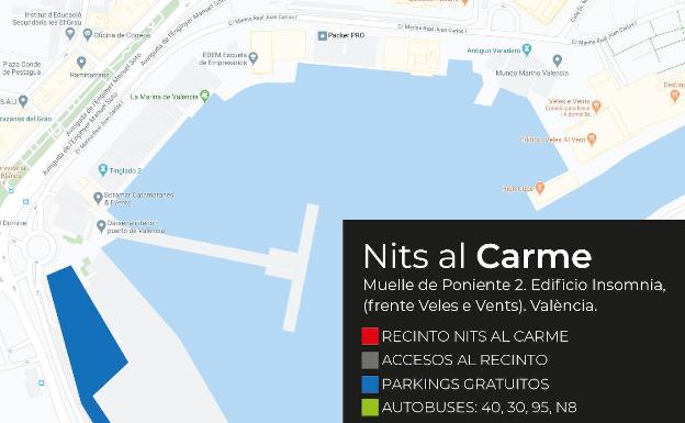 El Ayuntamiento de Valencia autoriza los conciertos 'Nits al Carme' en el muelle 2 del puerto