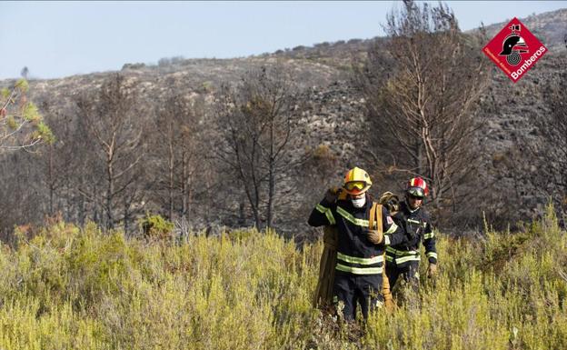 Estabilizado el incendio de la Vall de Gallinera