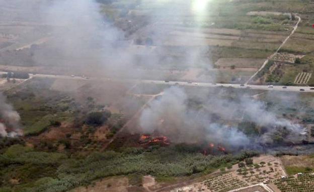 El incendio de Gata de Gorgos, controlado