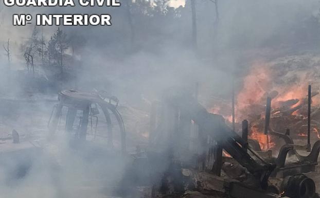 Investigado un hombre por el incendio forestal que arrasó 13 hectáreas en Ayora hace 10 días