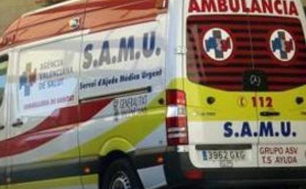 Dos heridos en un accidente de moto en la avenida del Mediterráneo de Albuixech