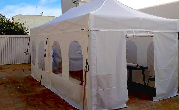 Foios instala una carpa en el centro de salud para las pruebas PCR