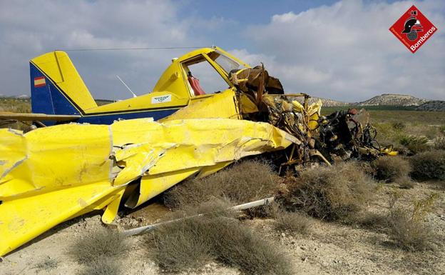 Un joven herido al caer con su avioneta en Orihuela