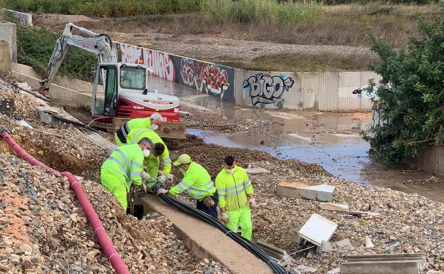 El tráfico ferroviario entre Silla y Benifaió se restablece tras reparar los daños causados por las lluvias