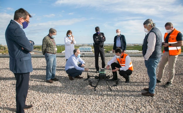 Drones trasladan material sanitario desde el hospital de Gandia a centros de salud y residencias