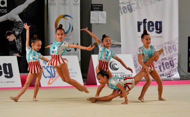 Las gimnastas pre benjamines del Club Roquette Benifaió, subcampeonas de España