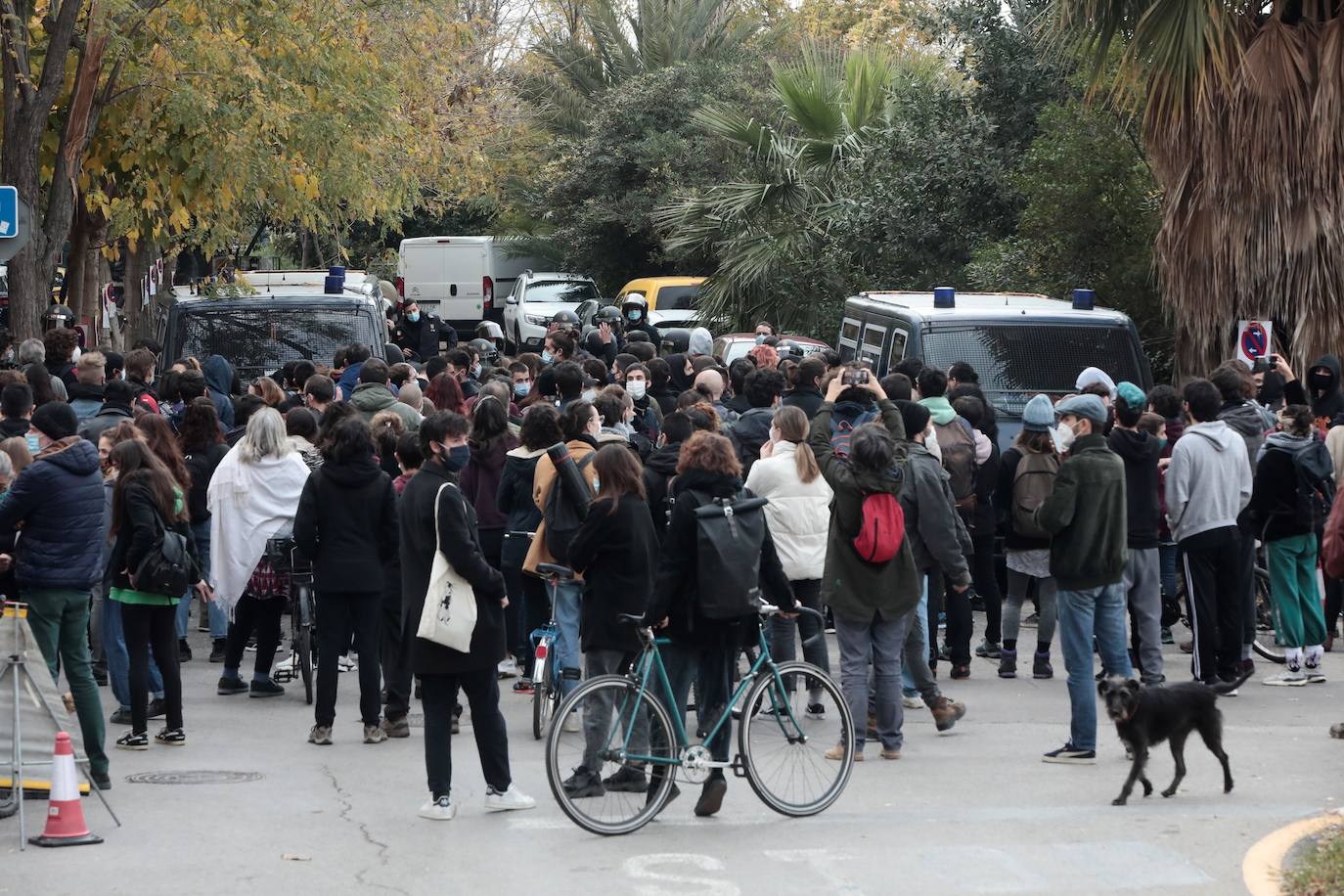 Amplio dispositivo policial para el desalojo de un casal okupa en Benimaclet