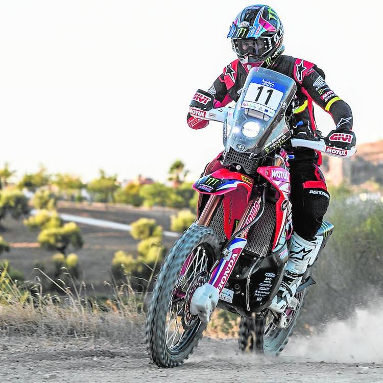 Otra ocasión con la moto ganadora