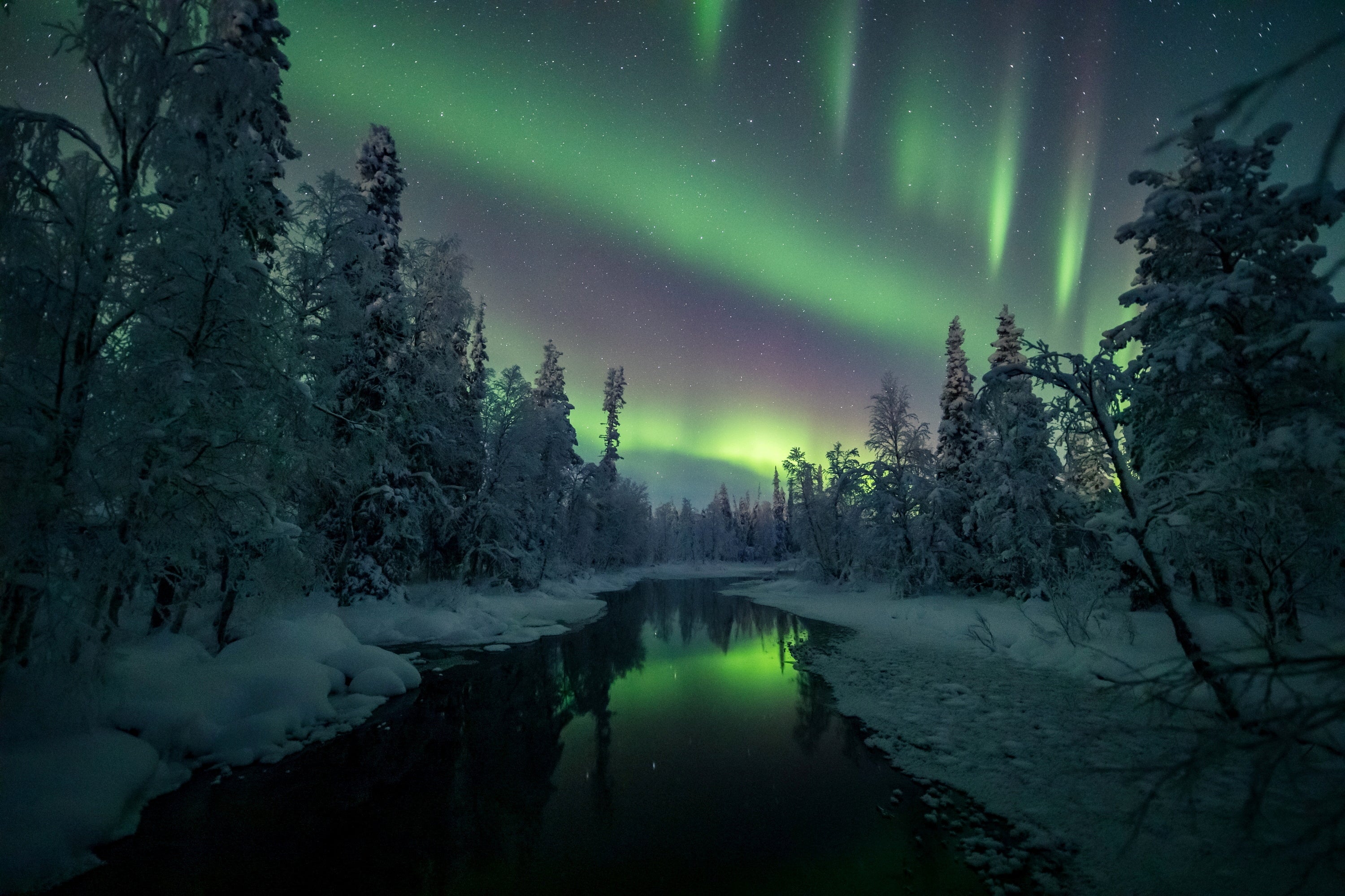 El espectáculo de las auroras boreales bailando en los cielos de Finlandia