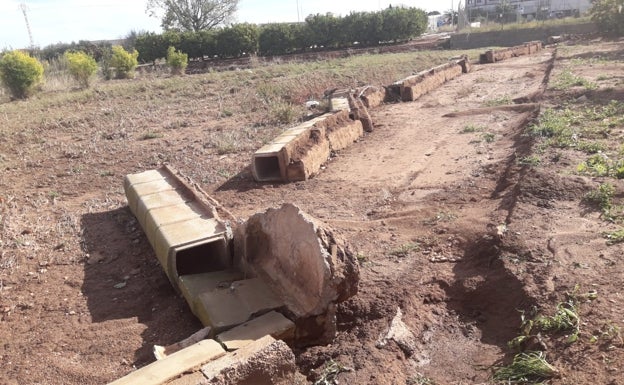 Infraestructuras agrarias de la Ribera continúan destrozadas más de tres meses después del temporal