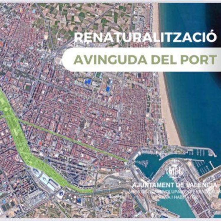 La nueva avenida del Puerto de Valencia tendrá dos carriles menos