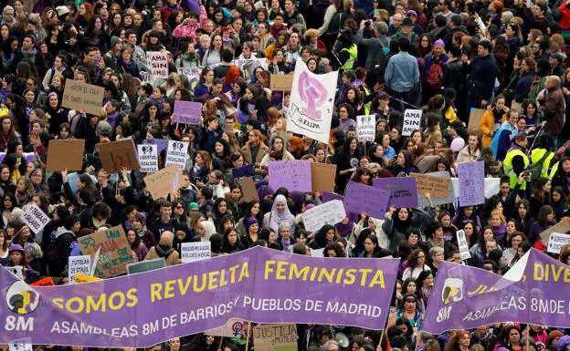 Las marchas del 8-M el año pasado fueron multitudinarias./reuters