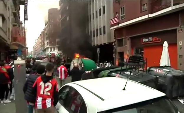 Incidentes en Bilbao y cargas policiales antes de la final de Copa del Rey