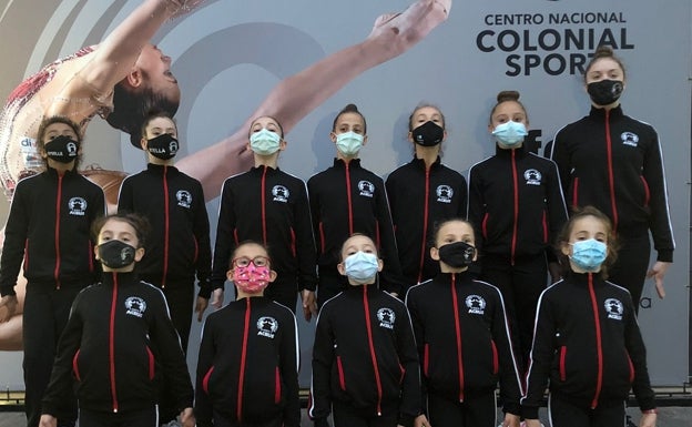 Oro para las benjaminas del Club de Gimnasia Rítmica Aceus de Sueca en copa base