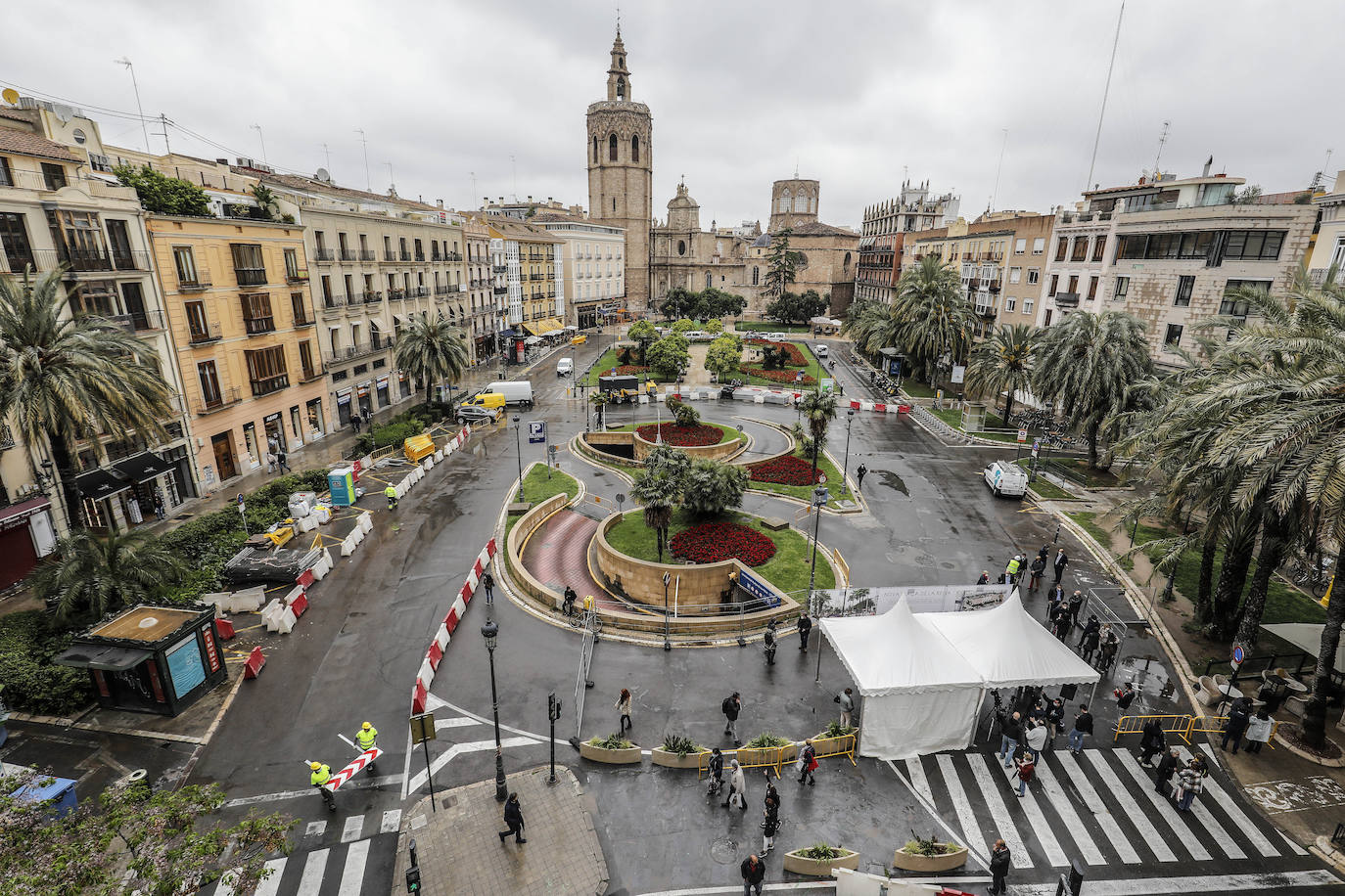 Empiezan las obras de la plaza de la Reina de Valencia