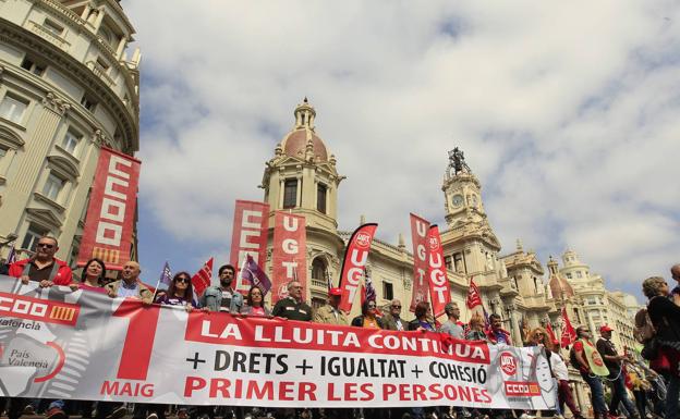 Así será el 1 de Mayo en Valencia: habrá concentraciones 'simbólicas' de hasta 300 personas el Día del Trabajo