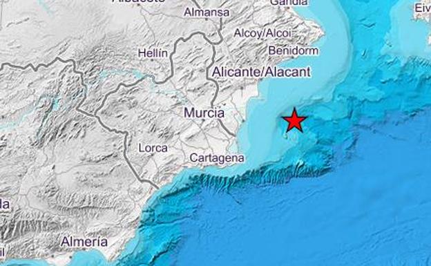 Terremoto frente a la costa de Torrevieja de magnitud 2,5