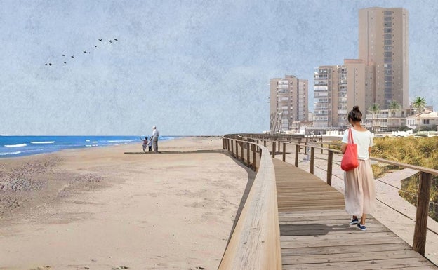 Cs propone un sendero de madera de 3,6 kilómetros en las playas de El Perellonet