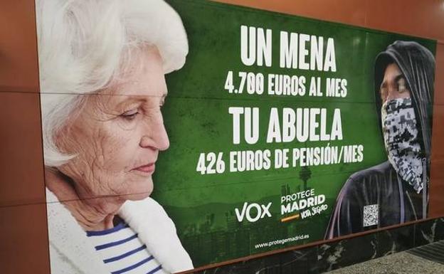 La juez archiva la causa contra Vox y avala el cartel contra los menas