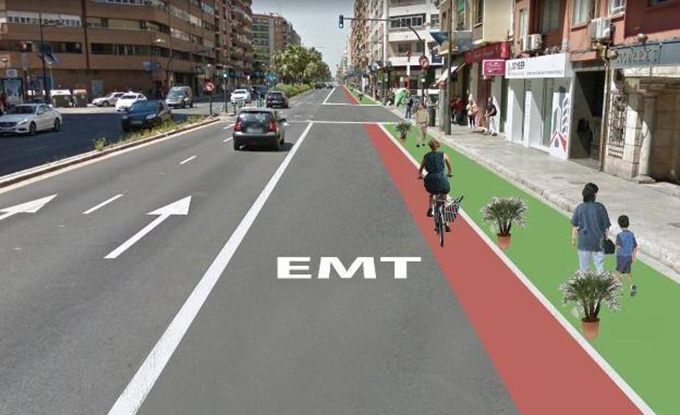 Los carriles bici de Pérez Galdós tendrán sólo un metro de ancho