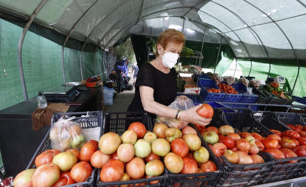 Vender la huerta desde el arcén de una carretera