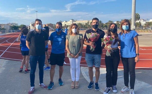 El Cabanyal estrena una pista de atletismo en la zona del futuro hotel de 15 plantas