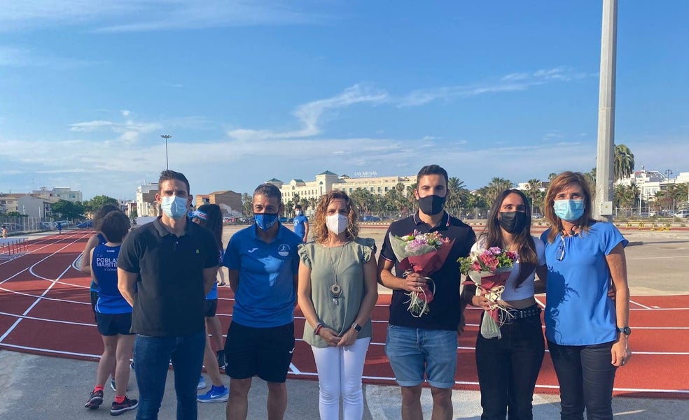 El Cabanyal estrena una pista de atletismo en la zona del futuro hotel de 15 plantas