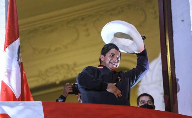 El izquierdista Pedro Castillo, virtual ganador de las elecciones en Perú