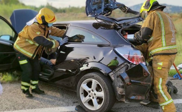 Un jabalí provoca un accidente de tráfico en Ondara con tres heridos