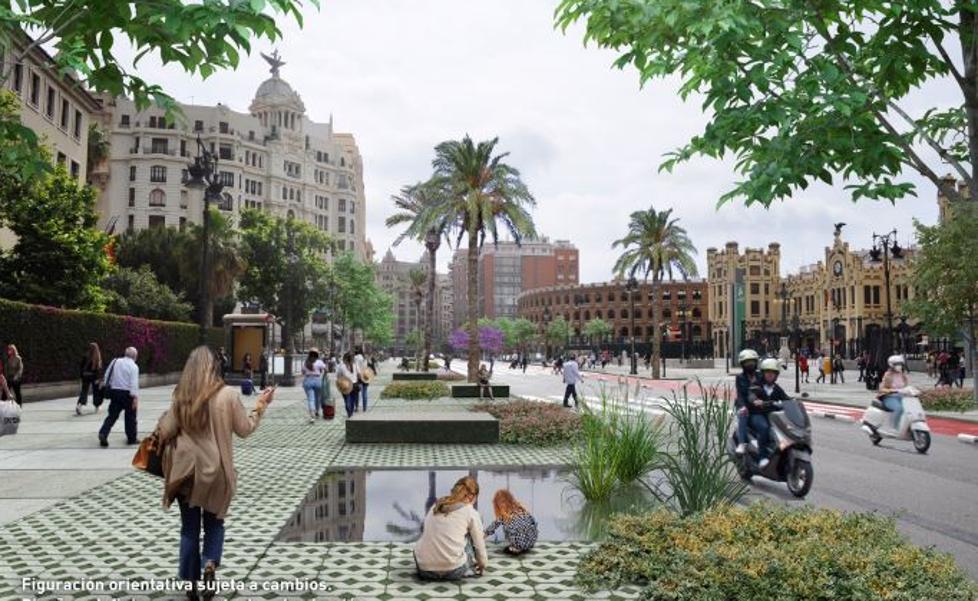 Guillem de Castro tendrá sólo un carril para ganar aceras y jardines
