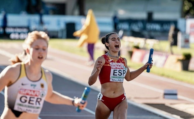 Carmen Marco, medalla de plata con el relevo 4x100 del Europeo sub-23