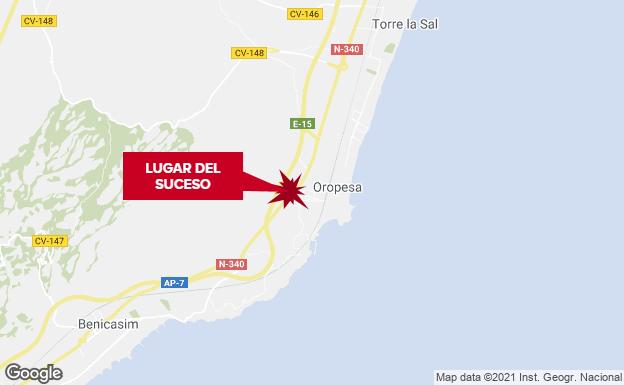 Muere una mujer tras ser atropellada en la N-340 en Oropesa