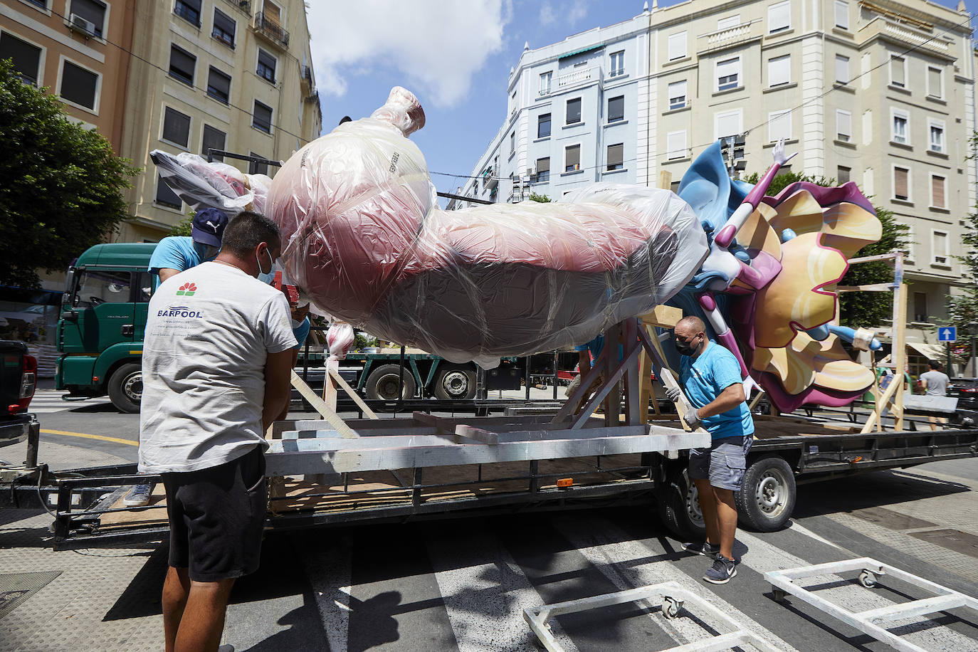 Empieza la plantà de las Fallas de septiembre