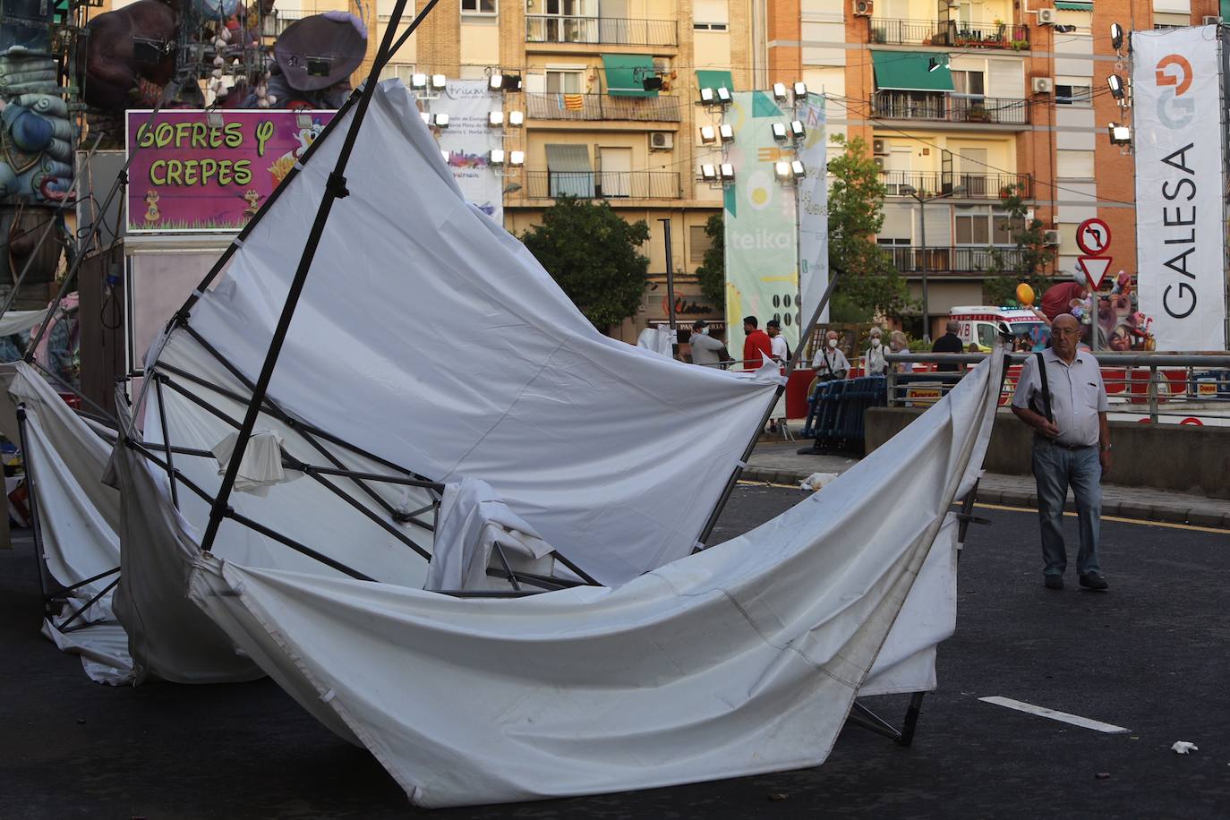 La Falla de L'Antiga de Campanar sufre daños durante las lluvias