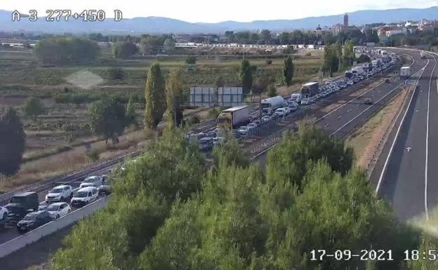 Cortada la A-3 en sentido a Valencia a la altura de Utiel por un accidente