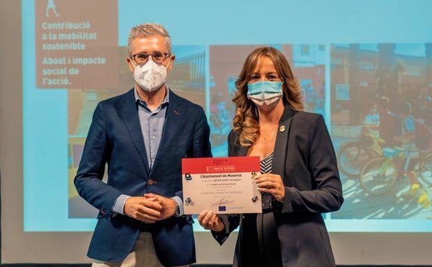 Museros recibe uno de los premios a la movilidad sostenible que otorga la Conselleria