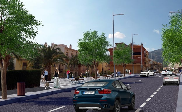 Finestrat inicia los trabajos de reforma integral de la Avenida Benidorm, el principal vial del casco urbano