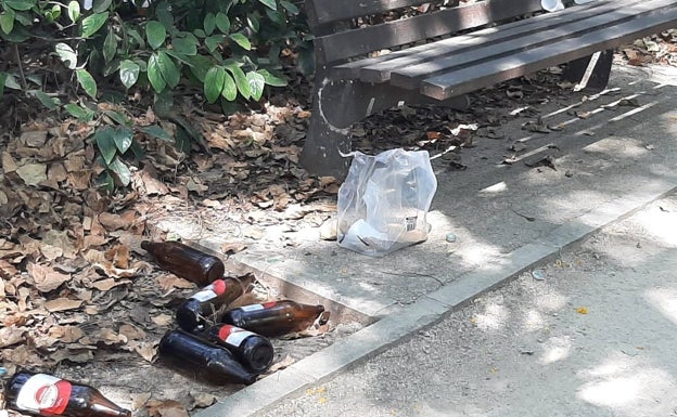 Los vecinos denuncian el botellón y fiestas en jardines y canchas de Hermanos Maristas